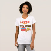 Verlokt door een Pitbull (Hondenras) T-shirt (Voorkant volledig)