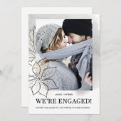 Verloofd Foto Moderne Trouw Aankondiging (Voorkant / Achterkant)