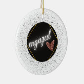 Verloofd Glamour   Keramisch Ornament (Rechts)