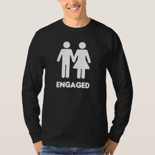 Verloofd Koppel (Witte Silhouet) T-shirt