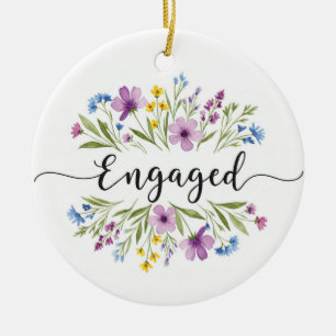 VERLOOFD ORNAMENT MET WILDE BLOEMEN