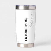Verloofd Toekomstige Mevrouw Tumbler gepersonalise Geïsoleerde Drinkbeker (Achterkant)