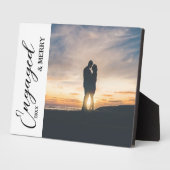 Verloofd & vrolijk paar foto fotoplaat (Zijkant)