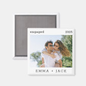 Verloofde moderne minimalistische foto eerste kers magneet (Voorkant / Achterkant)