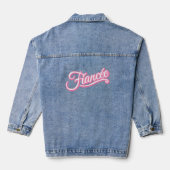 Verloofde roze/wit Denim Jacket (Achterkant)