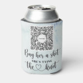 Verloofde Venmo QR-code Koop de bruid een drankje Blikjeskoeler (Blikje Achterkant)
