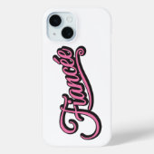Verloofde zwart/roze op wit Case-Mate iPhone case (Achterkant)