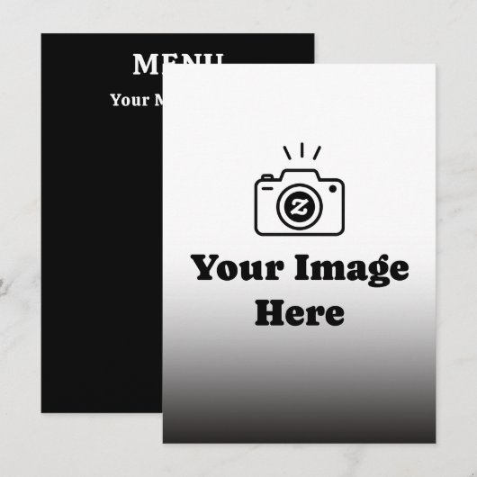 Verloop Aangepaste tekst en afbeelding Menu (Voorkant / Achterkant)