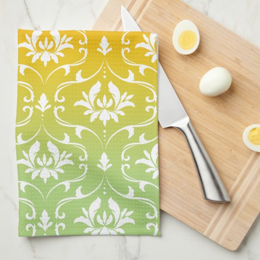 Verloop achtergrond en kant theedoek (Quarter Fold)