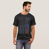 Verloop Amerikaanse vlag Moore T-shirt (Voorkant volledig)