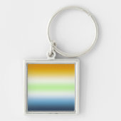 Verloop AroAce Agender Pride Sleutelhanger (Voorkant)