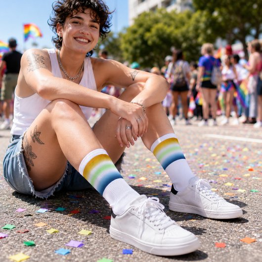 Verloop AroAce Agender Pride Vlag Sokken