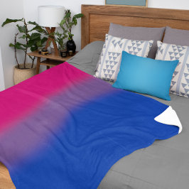 Verloop Biseksuele Pride Vlag – Kleurrijke Bi Vlag Sherpa Deken