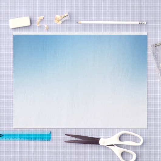 Verloop blauw en wit tissuepapier (Craft)