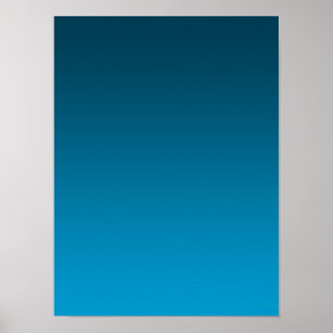 Verloop blauw - licht naar diep Stemming achterg Poster
