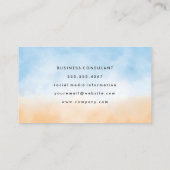 Verloop Blauw Oranje Achtergrond Visitekaartje (Achterkant)