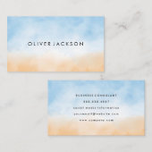 Verloop Blauw Oranje Achtergrond Visitekaartje (Voorkant / Achterkant)