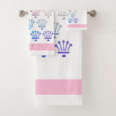 Verloop Bloemenkronen Roze Cadeau Bad Handdoek Set (Insitu)