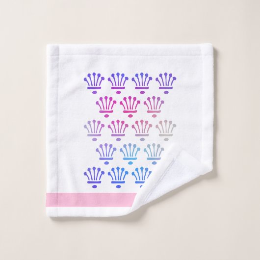 Verloop Bloemenkronen Roze Cadeau Bad Handdoek Set (Wasdoekje)