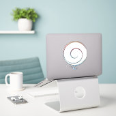 Verloop Dankbaarheid Sticker (Laptop op bureau)
