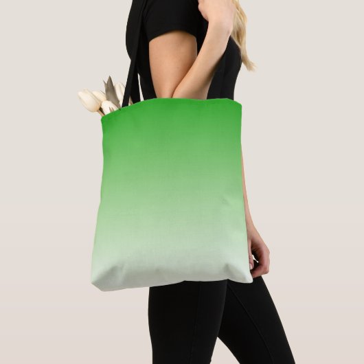 Verloop donkergroene naar lichtgroene canvas tas (Dichtbij)