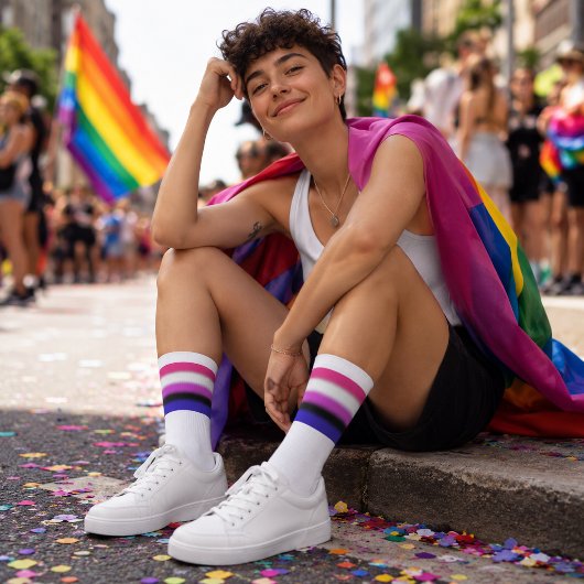 Verloop Genderfluid Pride Vlag Sokken