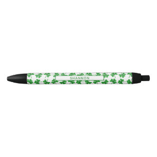 Verloop Groen Iers Klaverpatroon Zwarte Inkt Pen