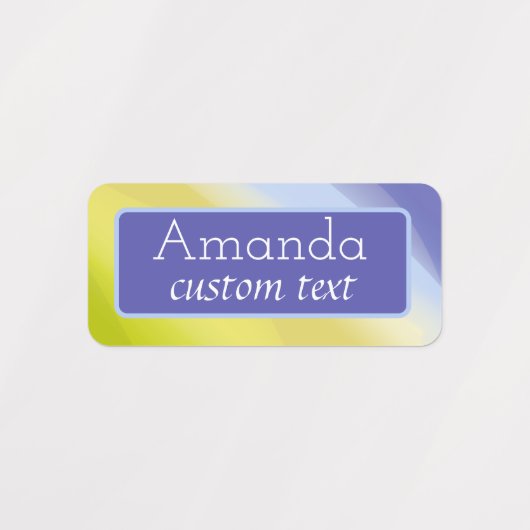 Verloop lime groen paarse nummer naam labels (Design 1)