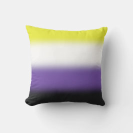 Verloop niet-binaire Pride-vlag – Niet-binaire vla Kussen
