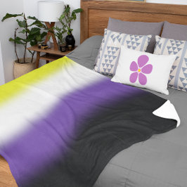 Verloop niet-binaire Pride-vlag – Niet-binaire vla Sherpa Deken