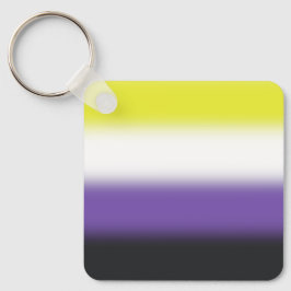 Verloop niet-binaire Pride-vlag – Niet-binaire vla Sleutelhanger
