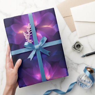 Verloop Paars Roze Fusie Donker Abstract Patroon Cadeaupapier