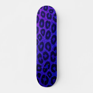 Verloop Paarse Luipaardprint Dierenpatroon Skateboard
