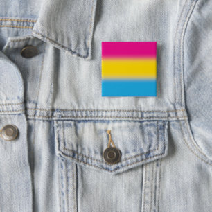 Verloop Panseksuele Pride Vlag – Kleurrijke Pan Vl Vierkante Button 5,1 Cm