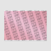 Verloop Roze Aangepaste Logo Tissuepapier (Voorkant)