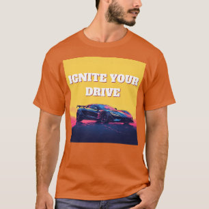 Verloop-snelheidskunst voor futuristische sportaut t-shirt