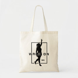 VERLOOP VAN 5.000 Vrouw naar overwinningsontwerp Tote Bag