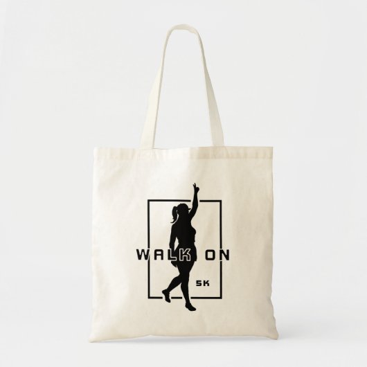 VERLOOP VAN 5.000 Vrouw naar overwinningsontwerp Tote Bag (Voorkant)