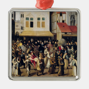 Verloop van de Heilige Liga in 1590 Metalen Ornament