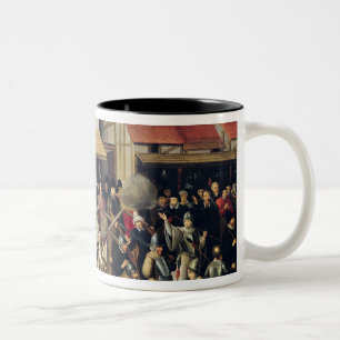 Verloop van de Heilige Liga in 1590 Tweekleurige Koffiemok