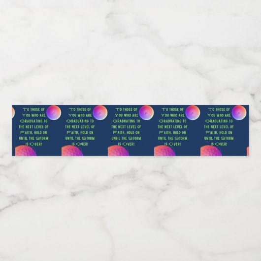 Verloop van het geloof waterfles etiket (Enkel label)