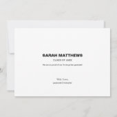 Verloop van Roze Kleuterschool Aangepaste Fotocoll Kaart (Achterkant)