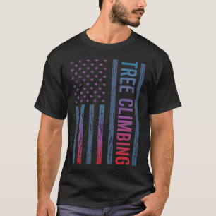 Verloop Vlag Boom Klimmen Klimmer T-shirt