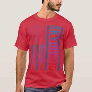 Verloop vlag Skydiving Skydive Skydiver T-shirt