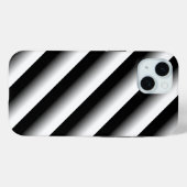 Verloop Zwart Grijs en Wit Strepen Case-Mate iPhone Case (Achterkant (horizontaal))