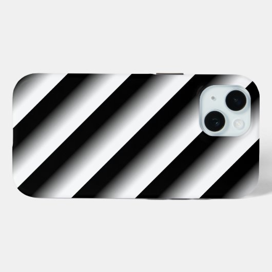 Verloop Zwart Grijs en Wit Strepen Case-Mate iPhone Case (Achterkant (horizontaal))