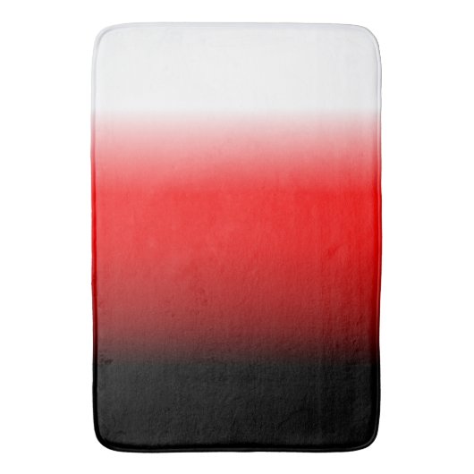 Verloop zwart, rood en wit badmat (Voorkant Verticaal)