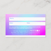 verloopafsprakenkaart klantenkaartje (Achterkant)