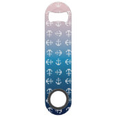 Verloopaqua rood | witte anker speed flessenopener (Achterkant)