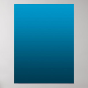 Verloopblauw - diep naar licht Stemmingsachtergr Poster